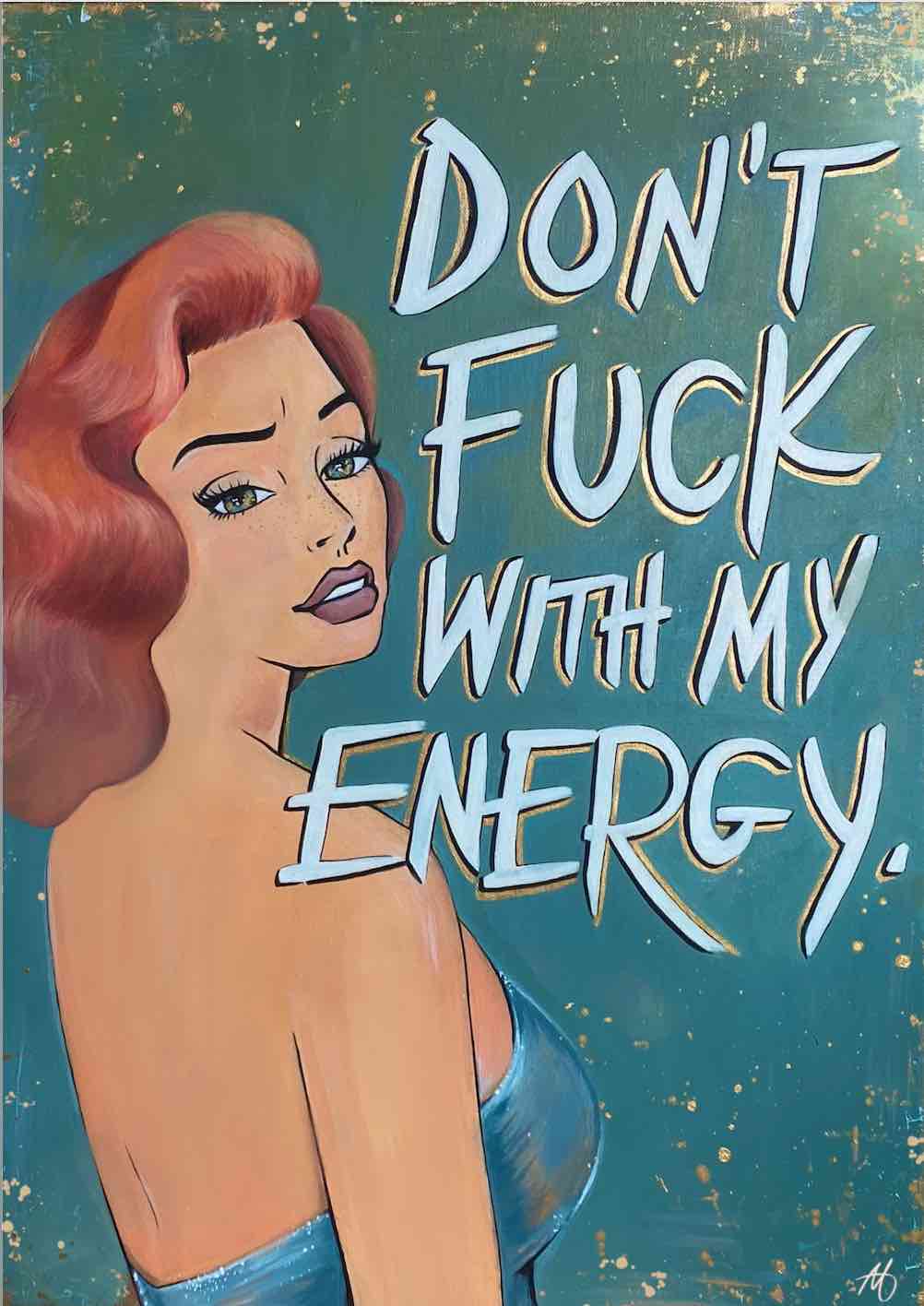 'DON'T FUCK WITH MY ENERGY' - EMBROIDERED CREWNECK